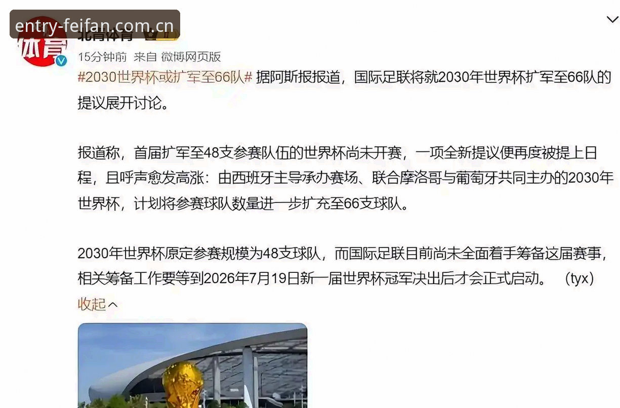 世界杯扩军至66队：中国男足迎来入场券的实用解读